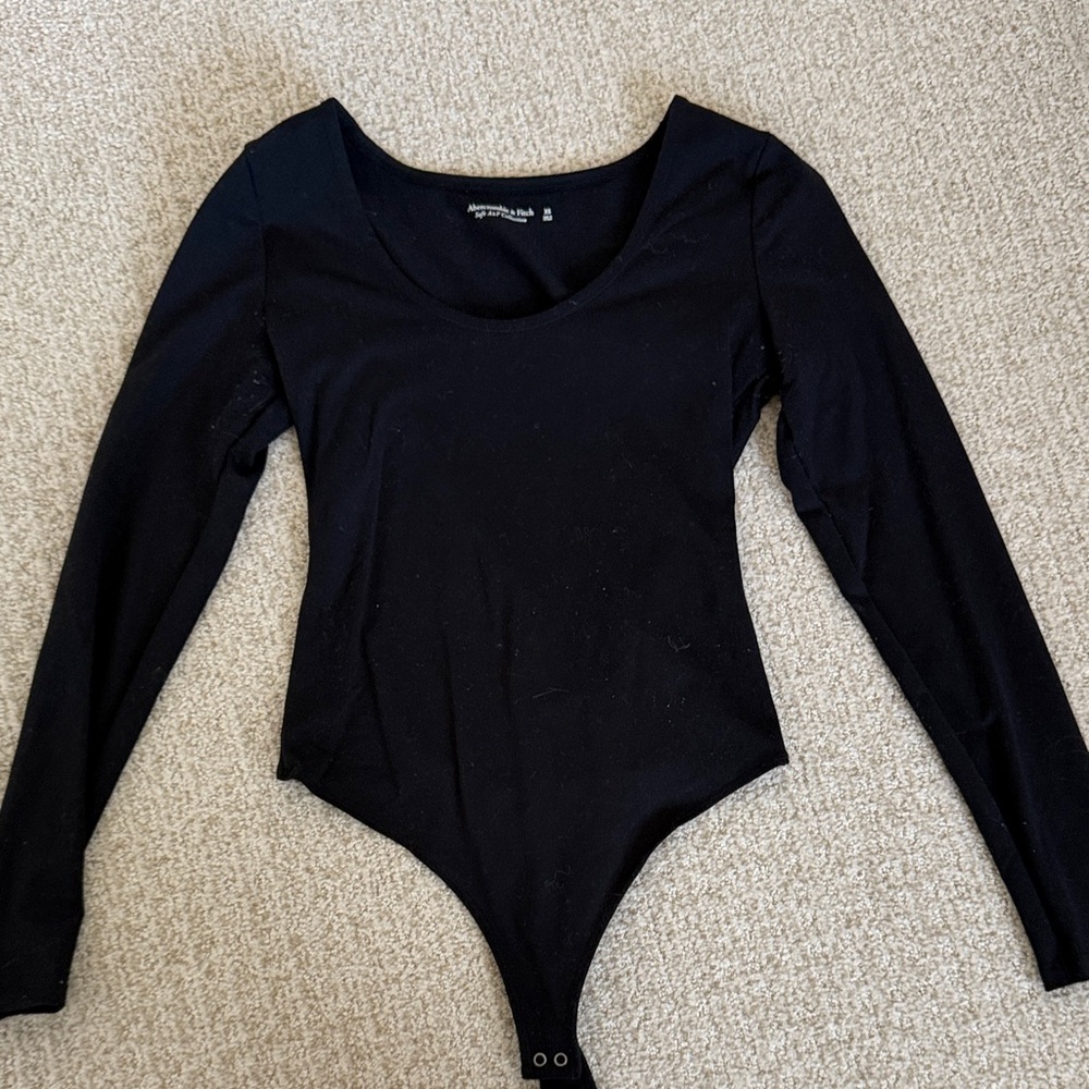 Abercrombie & Fitch Black Scoop Neck Top